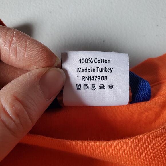 Outdoor Voices Shirt Womens Small Orange 100% Cotton Long Sleeve Crew Neck Tee - Picture 4 of 8